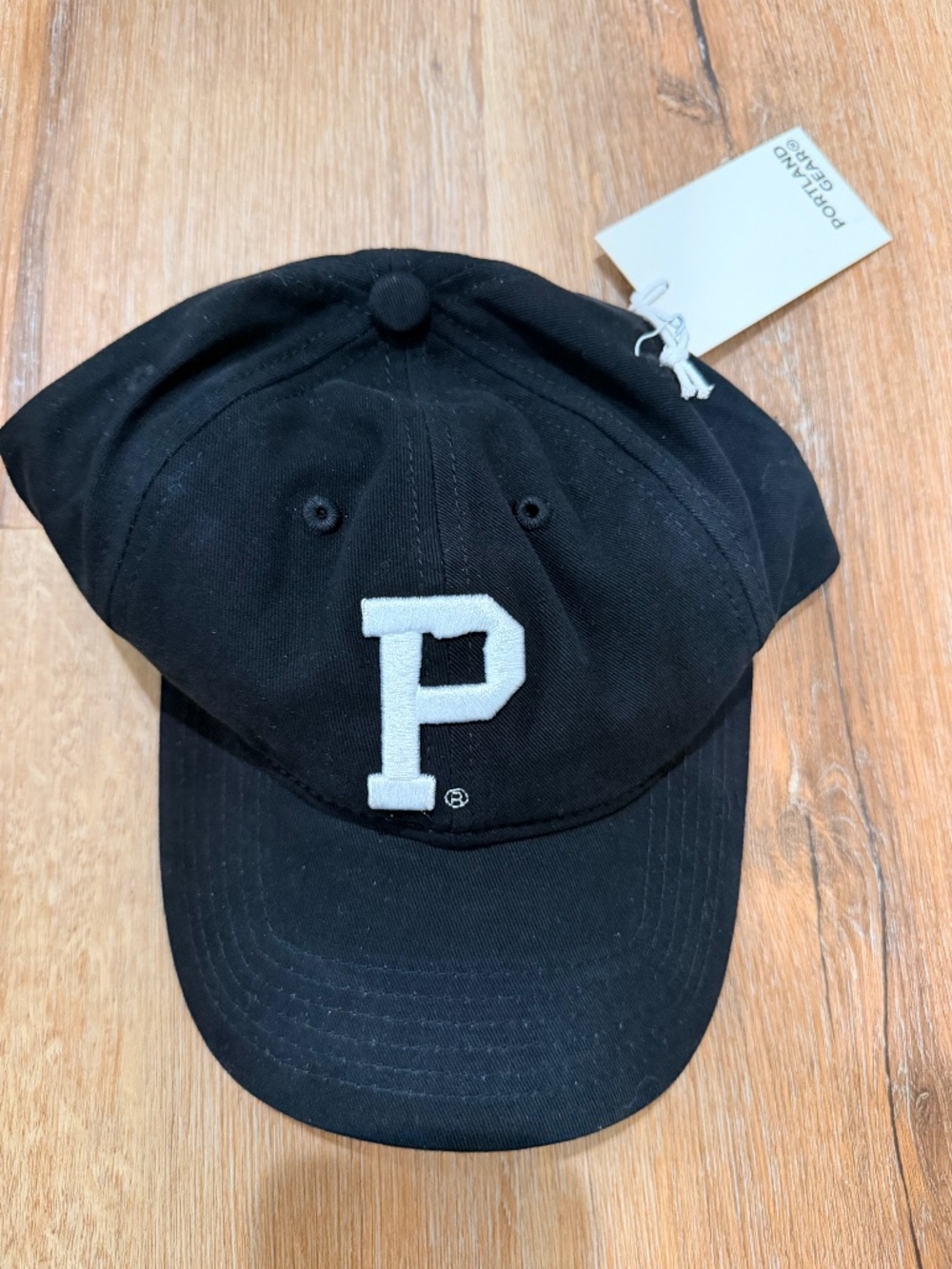 NWT Portland "P" black baseball cap by Portland Gear